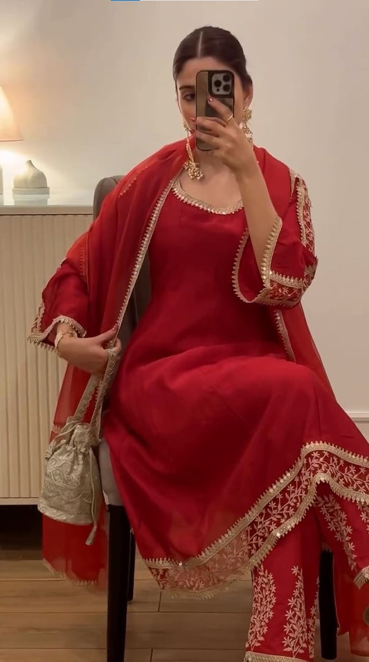 Red Designer Elegant Suit
