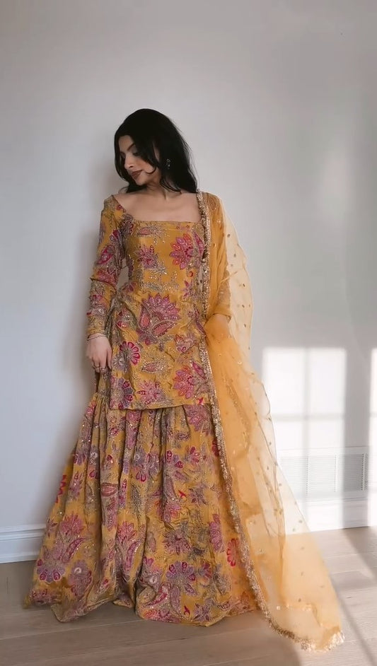 MULTICOLOR DESIGNER READYMADE SUIT