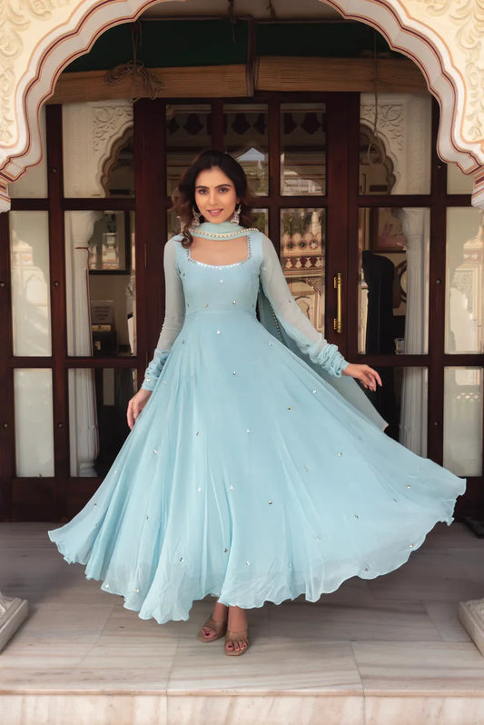 designer light blue Suit Set